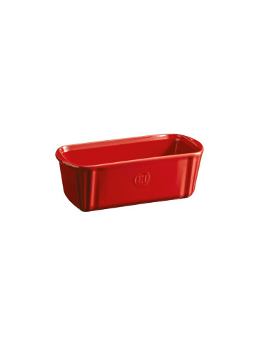 Керамична правоъгълна форма за печене малка EMILE HENRY SMALL LOAF DISH - 24 х 11 x h8 см - цвят червен