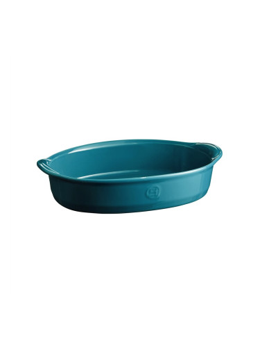 Керамична тава EMILE HENRY OVAL OVEN DISH овална - 35 х 22.5 см - цвят син