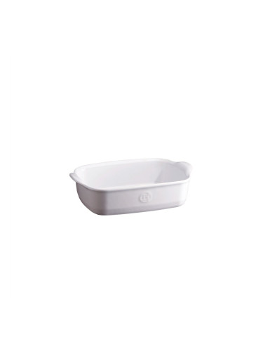 Керамична тава EMILE HENRY INDIVIDUAL OVEN DISH правоъгълна - 22 х 15 см - цвят бял