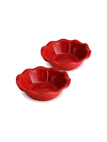 Комплект от 2 броя малки форми за пай EMILE HENRY MINI PIE DISH - Ø12 см - цвят червен