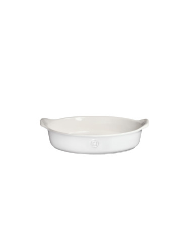 Керамична тава EMILE HENRY OVAL DISH FOR 2 овална - 18 х 27 см - цвят бяло и екрю