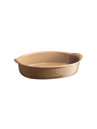 Керамична тава EMILE HENRY OVAL OVEN DISH овална - 35 х 22.5 см - цвят капучино