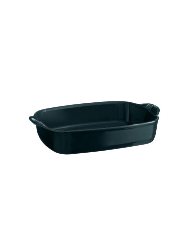 Керамична тава EMILE HENRY RECTANGULAR OVEN DISH правоъгълна - 36.5 х 23.5 см - цвят тъмнозелен