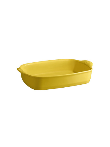 Керамична тава EMILE HENRY RECTANGULAR OVEN DISH правоъгълна - 36.5 х 23.5 см - цвят жълт