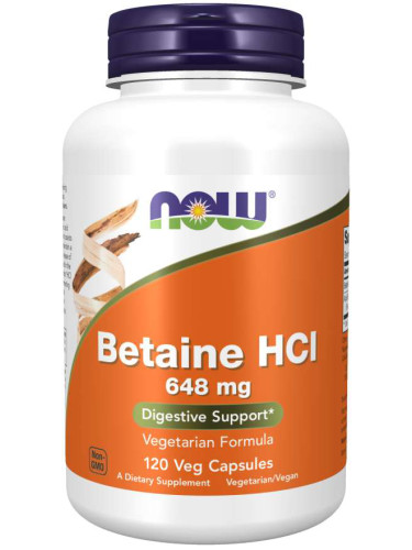 Betaine HCl 648 мг - 120 Капсули