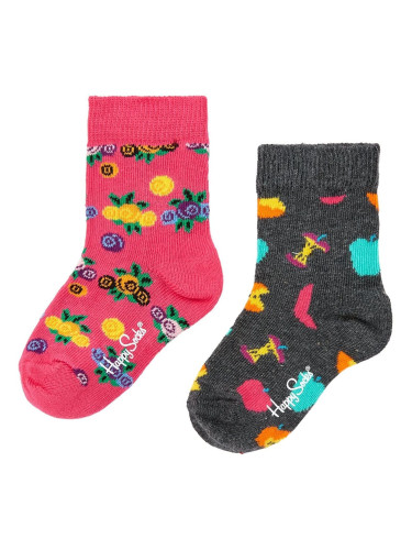 Happy Socks 2 Pack Apple and Flowers Socks