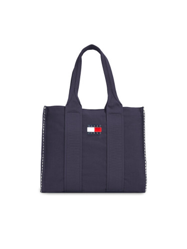 Tommy Jeans Дамска чанта Tjm Summer Vacation Tote Denim AW0AW14969 Тъмносин