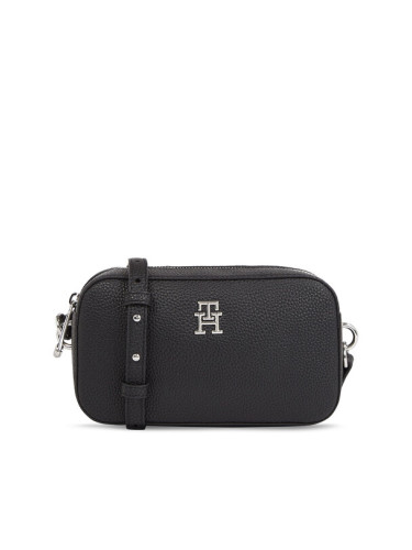 Tommy Hilfiger Дамска чанта Th Emblem Camera Bag AW0AW15179 Черен