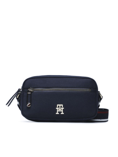 Tommy Hilfiger Дамска чанта Iconic Tommy Camera Bag Twill AW0AW15135 Тъмносин