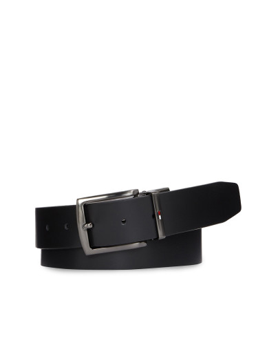 Мъжки колан Tommy Hilfiger Denton Reversible Leather Belt AM0AM11224 Черен