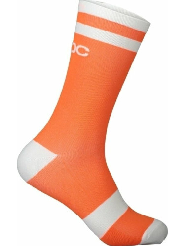 POC Lure MTB Long Sock Zink Orange/Hydrogen White M Чорапи за колоездене