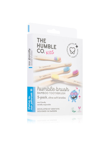 The Humble Co. Brush Kids бамбукова четка за зъби ултра софт за деца  5 бр.