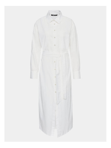 Gina Tricot Рокля тип риза 20643 Бял Regular Fit