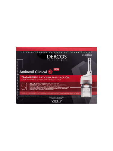 Vichy Dercos Aminexil Clinical 5 Продукт против косопад за мъже 42x6 ml