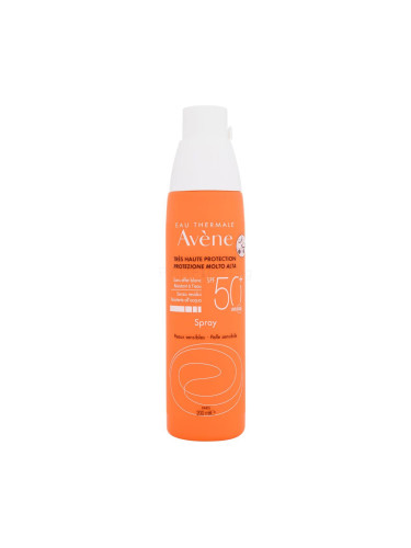 Avene Sun Spray SPF50+ Слънцезащитна козметика за тяло 200 ml