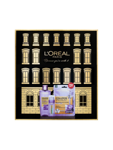 L'Oréal Paris Hyaluron Specialist Подаръчен комплект гел за лице Hyaluron Specialist Concentrated Jelly 50 ml + мицеларна вода Hyaluron Specialist Moisturizing Micellar Water 200 ml + маска за лице Hyaluron Specialist Replumping Moisturizing Mask 1 бр