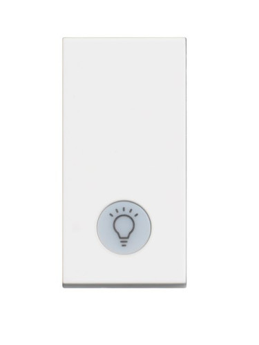 Единичен ключ за осветление (сх. 1), 10A, 250VAC, цвят бял, за вграждане, LED, RW4001LA