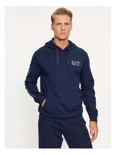 EA7 Emporio Armani Суитшърт 8NPM18 PJ05Z 1554 Тъмносин Regular Fit