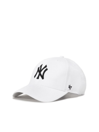 47 Brand Шапка с козирка Mlb New York Yankees B-MVPSP17WBP-WH Бял
