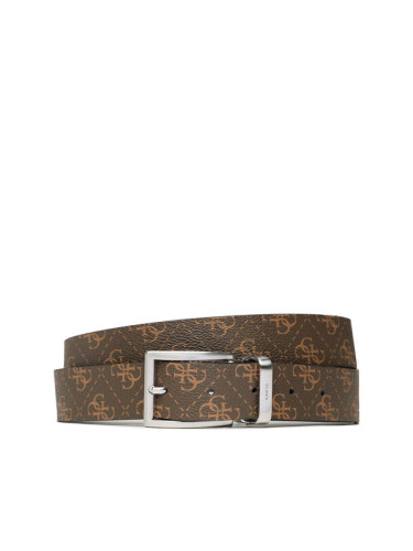 Guess Мъжки колан Vezzola Belts BM7541 LEA35 Кафяв