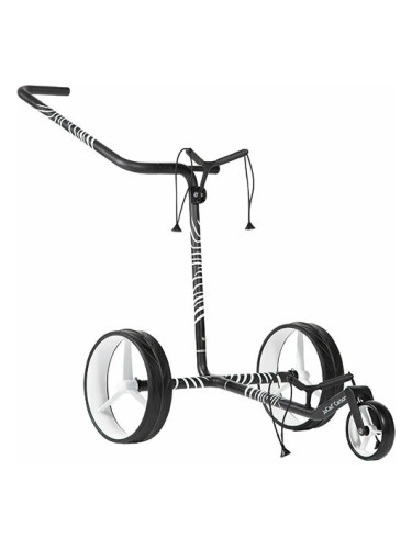 Jucad Carbon Zebra 3-Wheel White/Black Matt Ръчна количка за голф