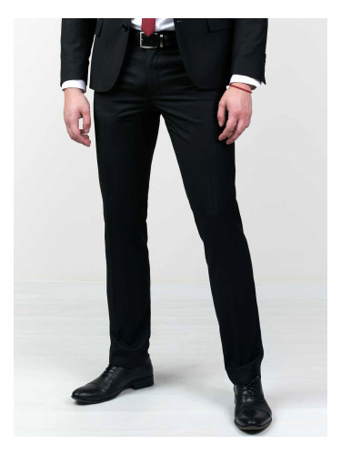 Черен класически панталон от памук