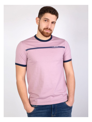 Тениска в  лилаво със сини акценти