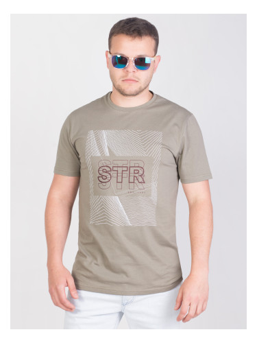 Тениска в зелено с печат STR