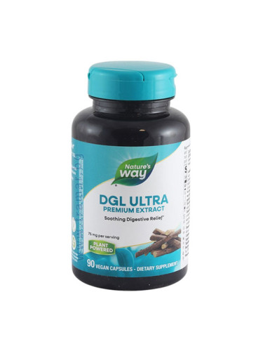 ДИ ДЖИ ЕЛ УЛТРА (DGL ULTRA) ДЕГЛИЦИРИЗИРАН СЛАДНИК КОРЕН капсули * 90 NATURE'S WAY