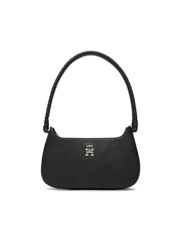 Tommy Hilfiger Дамска чанта Th Emblem Shoulder Bag AW0AW14878 Черен