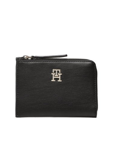 Голям дамски портфейл Tommy Hilfiger Th Feminne Med Slim Wallet AW0AW14889 Черен