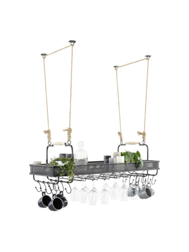 КОНСТАНТИН ВИСЯЩА ЕТАЖЕРКА ЗА ЧАШИ 120/41/35h ЧЕРЕН