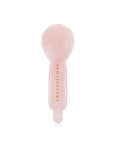 Crystallove Rose Quartz Spoon Eye Gua Sha уред за масаж на зоната около очите 1 бр.