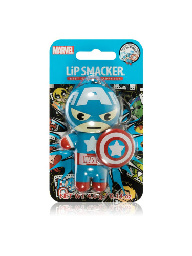 Lip Smacker Marvel Captain America балсам за устни вкус Red, White & Blue-Berry 4 гр.