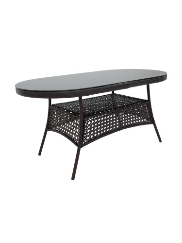 Градинска маса кафяв ратан