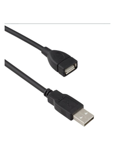 Кабел DeTech USB F - USB M удължител, 3m, HQ