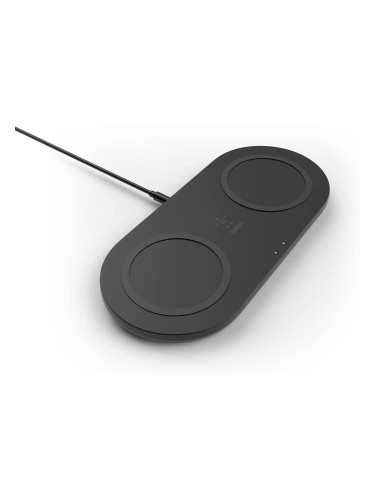 Двойно безжично зарядно устройство Belkin BoostCharge 15W, Black