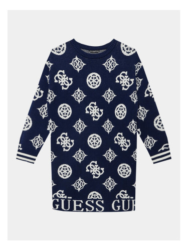 Guess Плетена рокля J3BK04 Z3AH0 Син Regular Fit