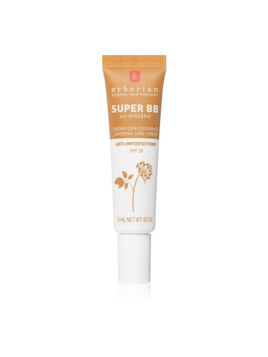 Erborian Super BB ВВ крем за безупречен изравнен тен на кожата малка опаковка цвят Caramel 15 мл.