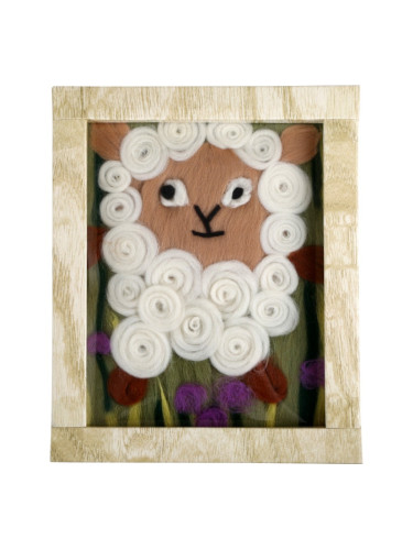 Вълнена картина "Овца"