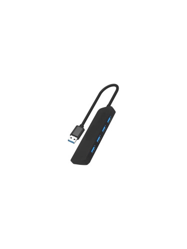 USB Сплитер 4xUSB-A 3.0 черен