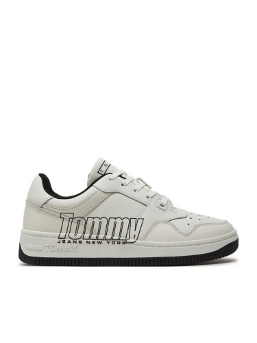 Tommy Jeans Сникърси Tjm Basket Logo EM0EM01257 Бял