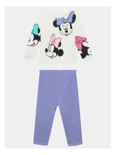 OVS Комплект суитшърт и клин MINNIE 1843670 Екрю Regular Fit