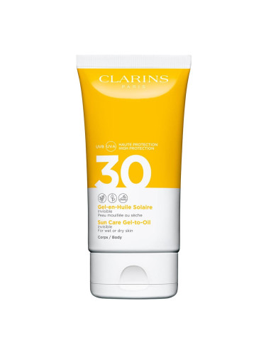 Clarins Sun Care Body Gel-in-Oil UVA/UVB 30 Слънцезащитен продукт унисекс 150ml