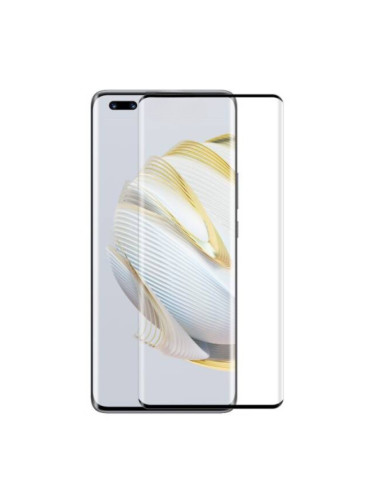 Стъклен протектор OG Premium с цяло лепило без дупка, За Huawei nova 11 Pro, Черен