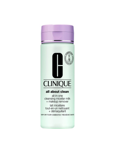 Clinique All-In-One Cleansing Micellar Milk + Makeup Remover 1, 2 Почистващо мляко дамски 200ml