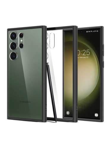 Оригинален гръб SPIGEN Ultra Hybrid - Samsung Galaxy S23 Ultra черен мат