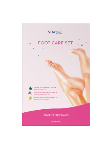 Stay Well Foot Care Set (3 masks) Маска дамски  