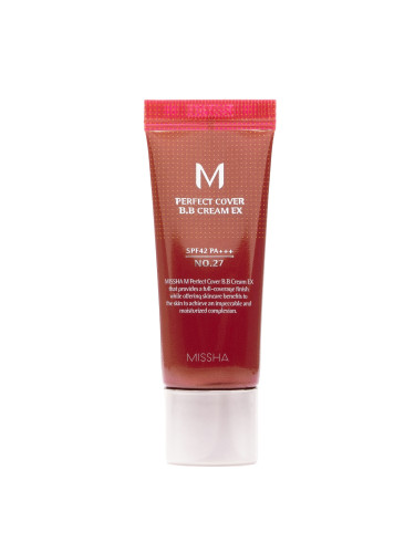 Missha M Perfect Cover Bb Cream BX [No. 27] Honey Beige Spf42/Pa+++ 20ml Дневен крем с цвят  20ml