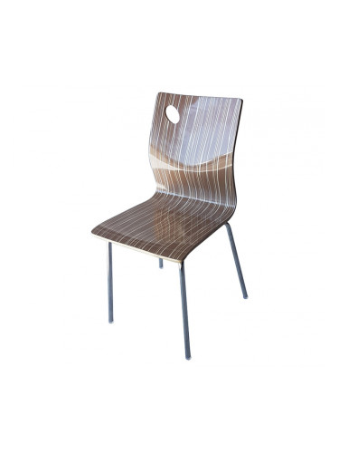 Трапезен стол 48/51/86см - многослойна дървесина с меламиново покритие, мока райе